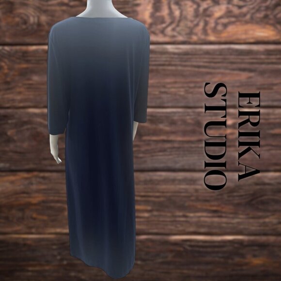 Erika Studio | Vintage Maxi Shift Dress | Blue | L | EUC - Picture 4 of 8